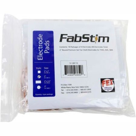 FABRICATION ENTERPRISES FabStim® Self-Adhesive TENS Electrodes, Round 2" (5.1 cm), 40/Bag 13-1287-10